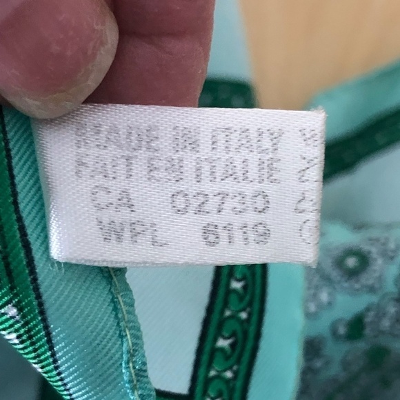 Handcrafted Paisley Square Scarf - Made in Italy - Picture 3 of 6